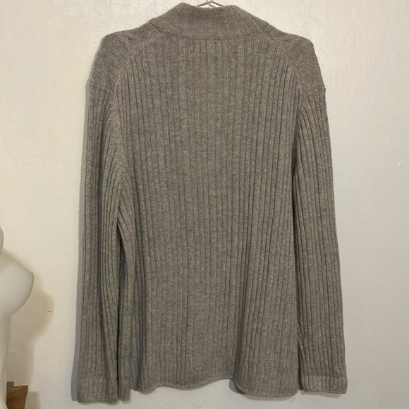Tasso Elba lambswool cable knit zip front cardigan Medium - Picture 8 of 8